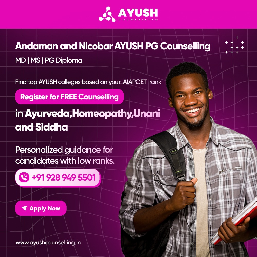 Andaman & Nicobar PG AYUSH Counselling 2024