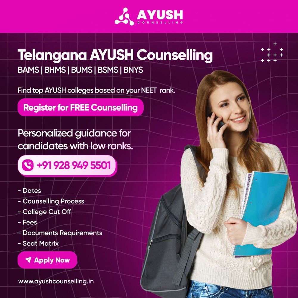 Telangana Ayush Counselling 2024 All Details